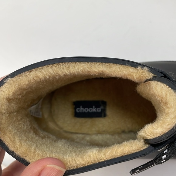 CHOOKA Rain Booties Lace Up Ankle Boots Black Size 7 NWT - Picture 10 of 11